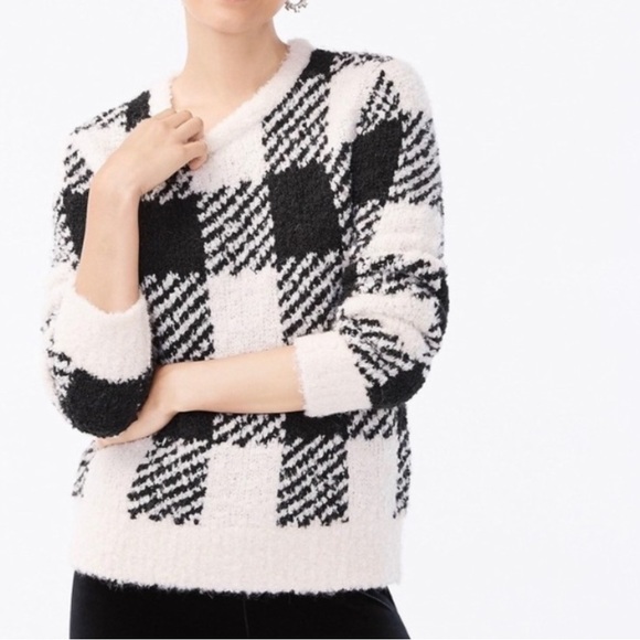 NWT J Crew Buffalo-Check Plaid Sweater - Picture 2 of 7